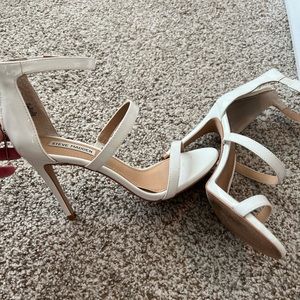 White Steve Madden Feelya Heels